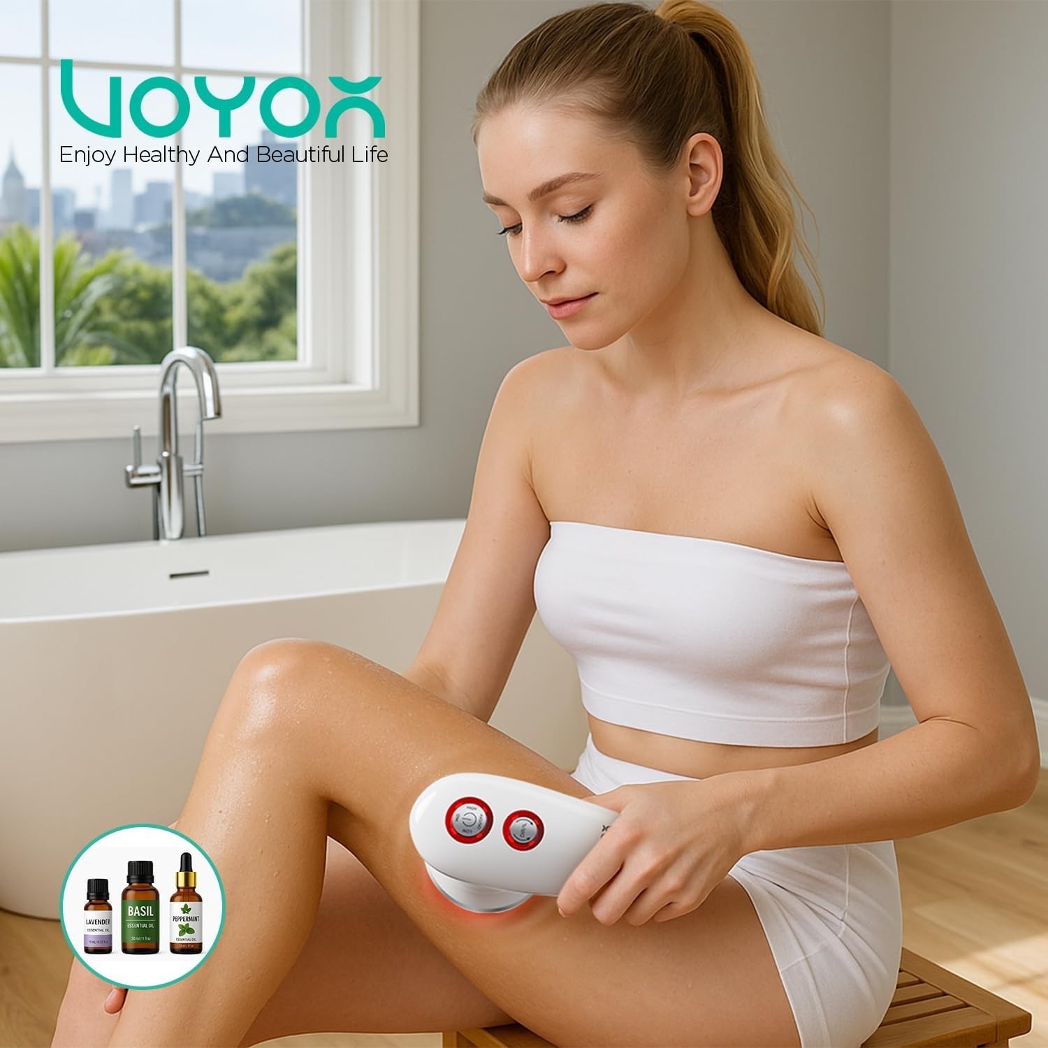 Electric Cellulite Body Massager & Sculptor – 3 Intensity Levels, Deep Tissue…
