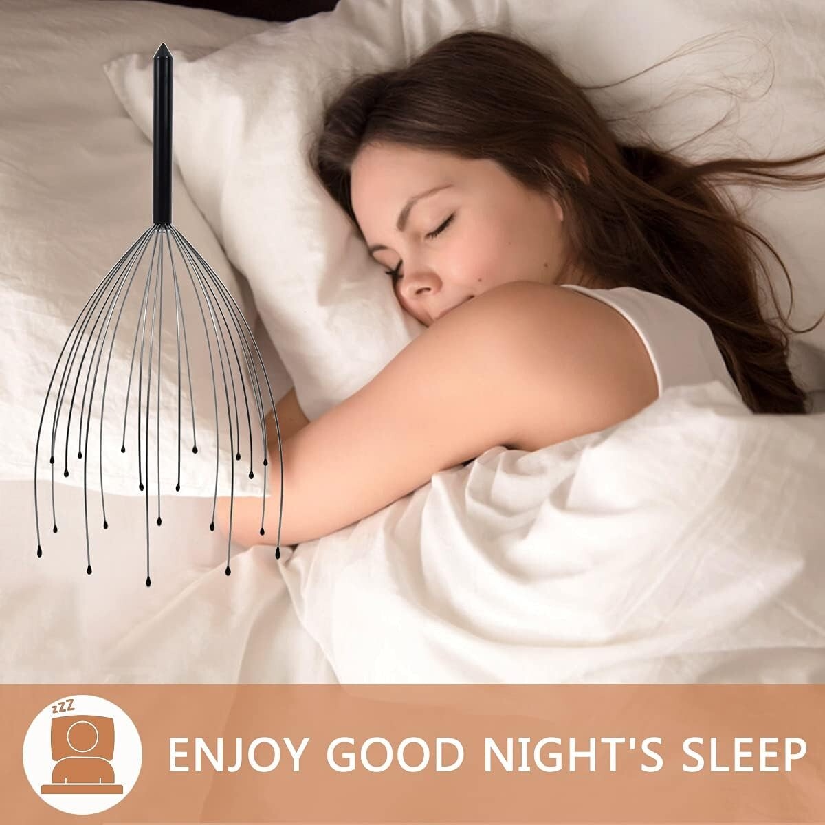 2 Pack Head Massager Head Scratcher 20 Fingers Scalp Massager, Handheld Head Mas