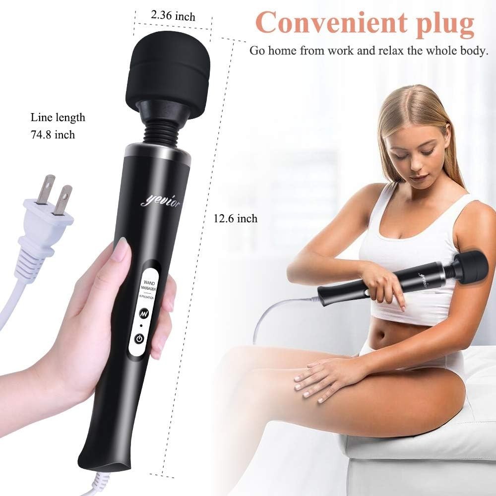 Wired Handheld Massager 10 Pulse Strong Vibration 12 inch Total Body Muscle