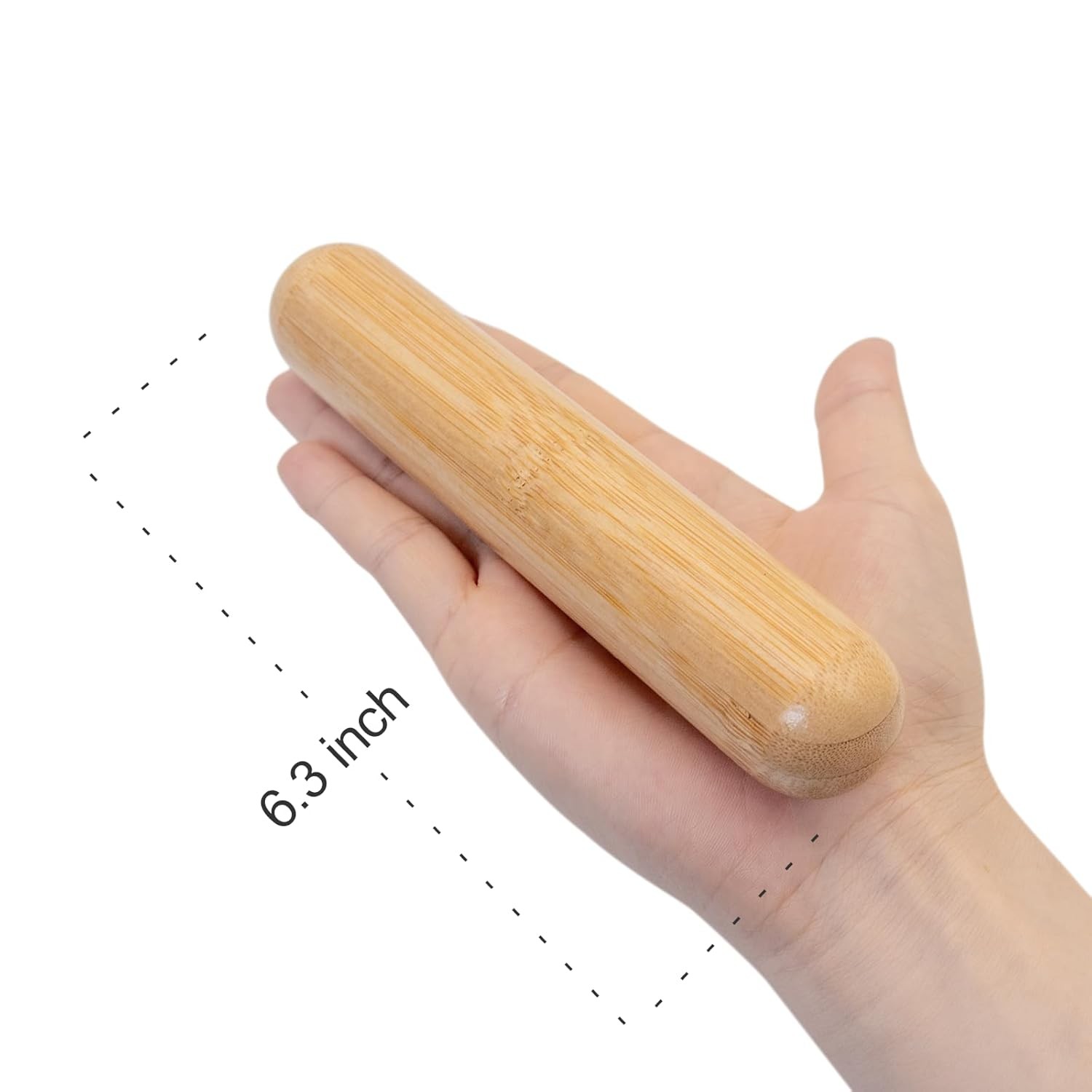 2 PCS Solid Bamboo Massage Stick Set Warm Bamboo Therapy Body Muscle Tool