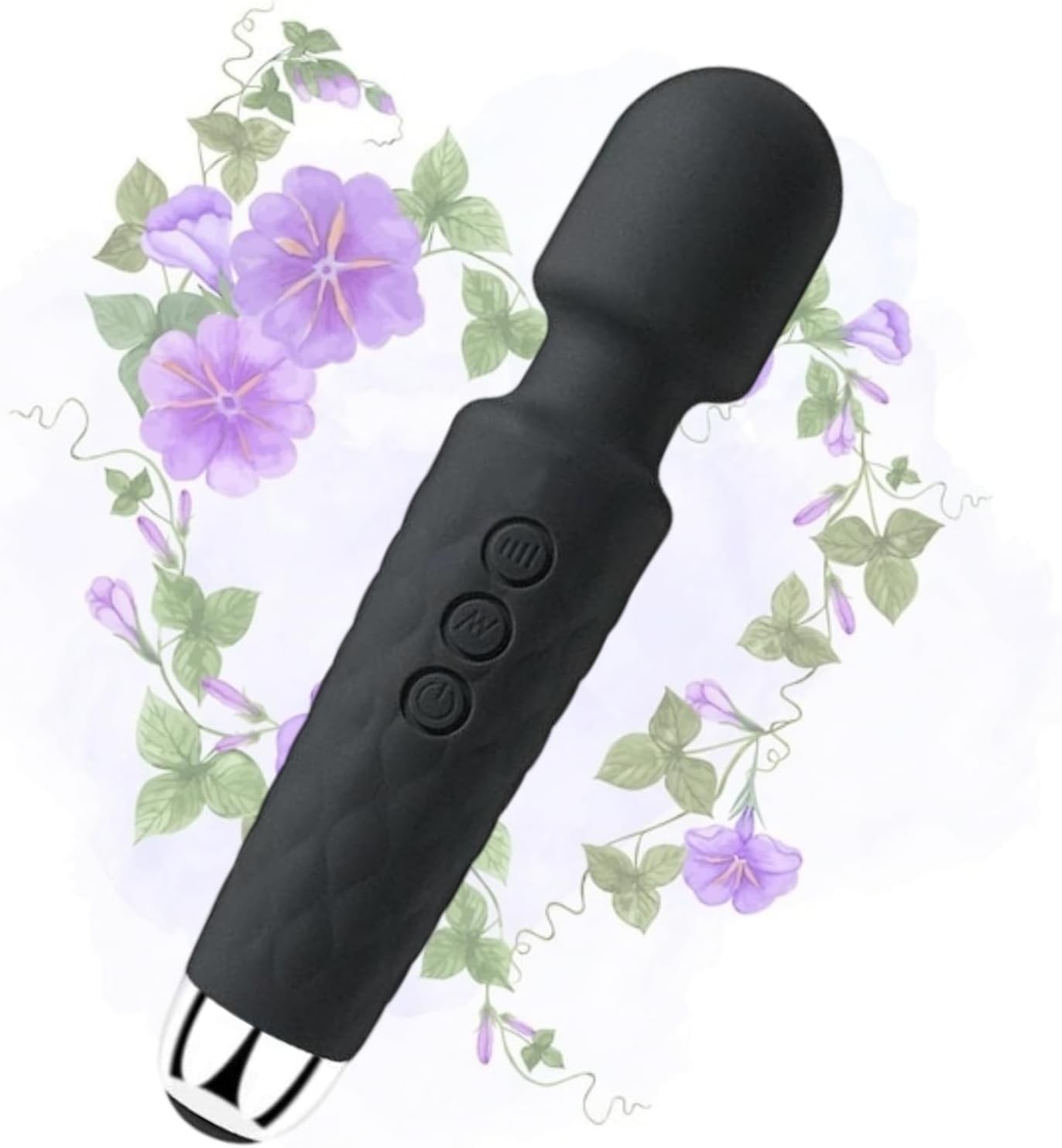 Portable Cordless Massager- Handheld Back Massage -Whisper Quiet – Black
