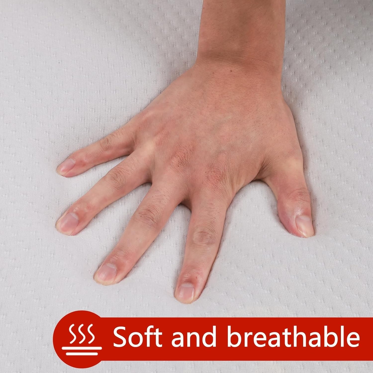 Professional Massage Bed Topper – Soft White Memory Foam, Machine Washable Cover
