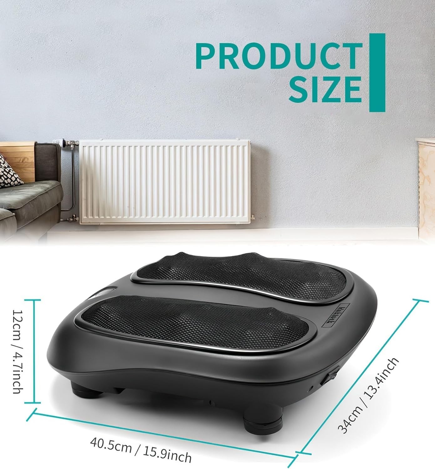 Nekteck Foot & Back Massager with Heat, Shiatsu Electric Kneading Foot Massage