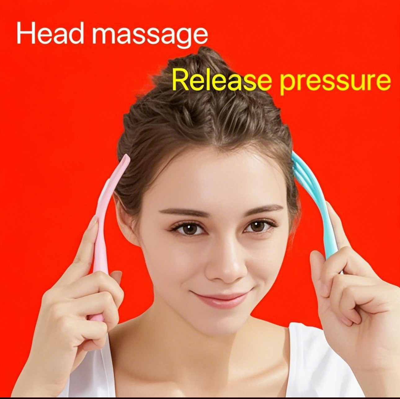 1pc Scalp Massager Rolling Massage Claw Manual Massager Head (Random Color) NEW