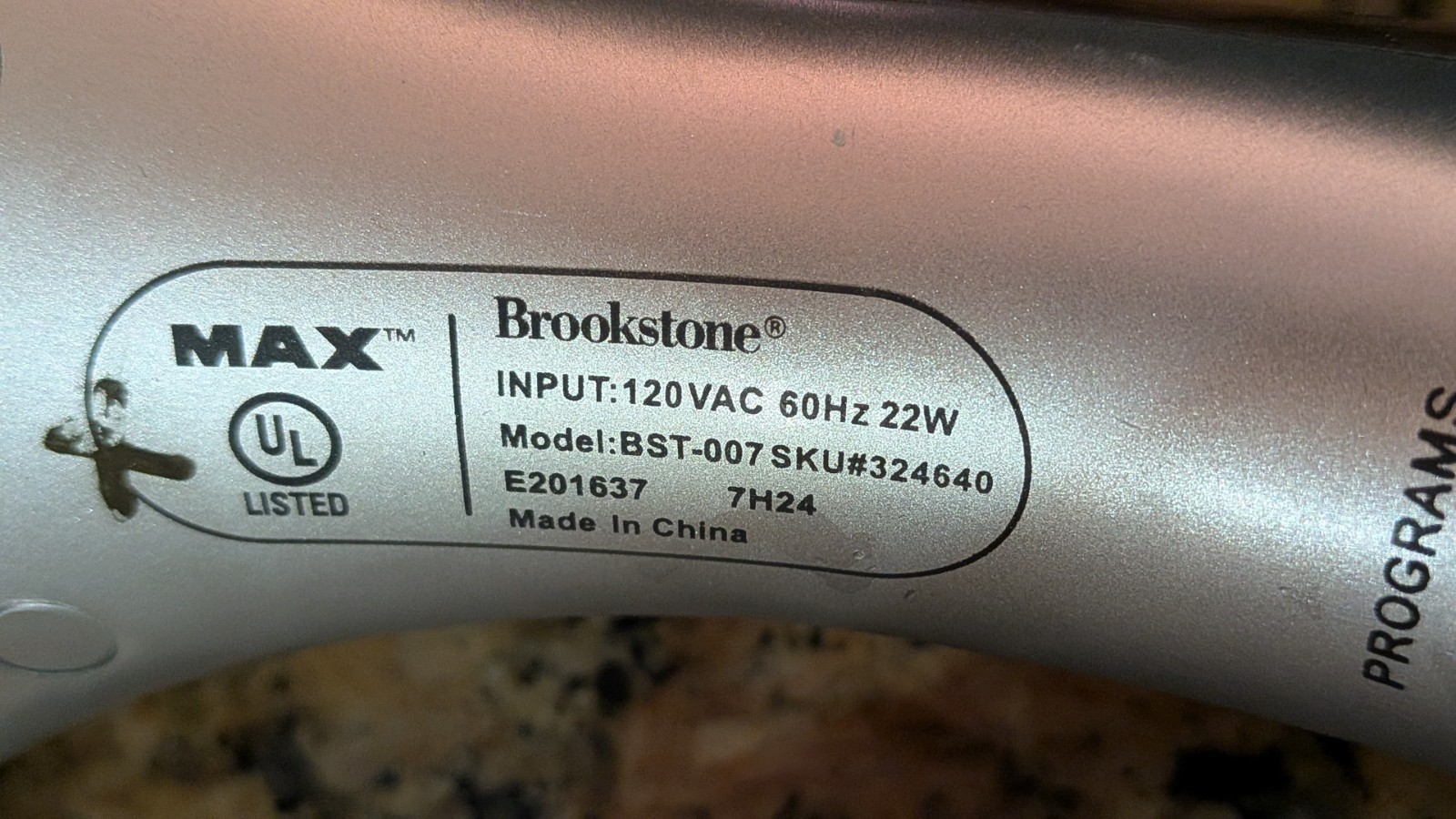 Brookstone Max 2 Massager BST-007 Dual Node 5 Speed 3 Program BST 007 Works VG