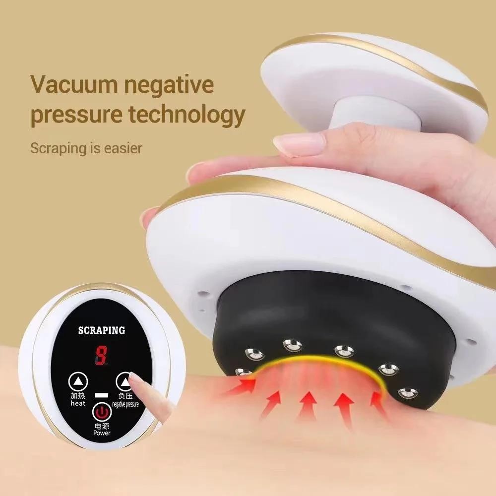 Home Electric Cupping Massage Vacuum Suction Cup Heating Body Fat Burner Tool