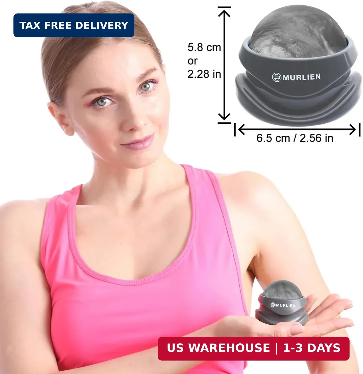 Massage Roller Ball, Tight and Sore Muscles Relief, Manual Massager, Alleviating