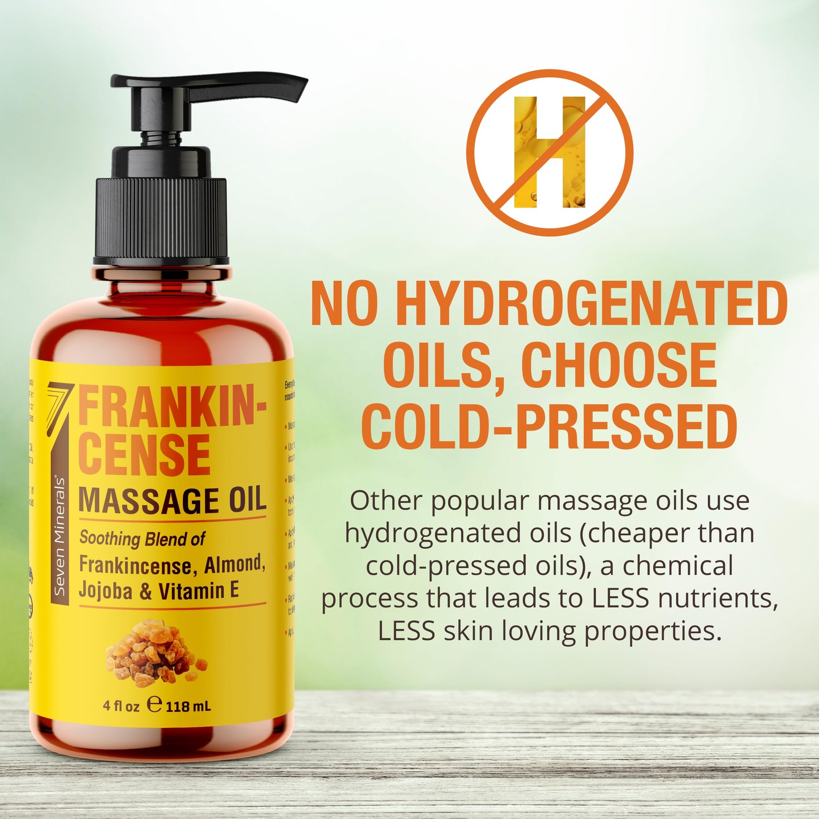 Seven Minerals Frankincense Massage Oil for Massage Therapy – 4oz – Ideal for…