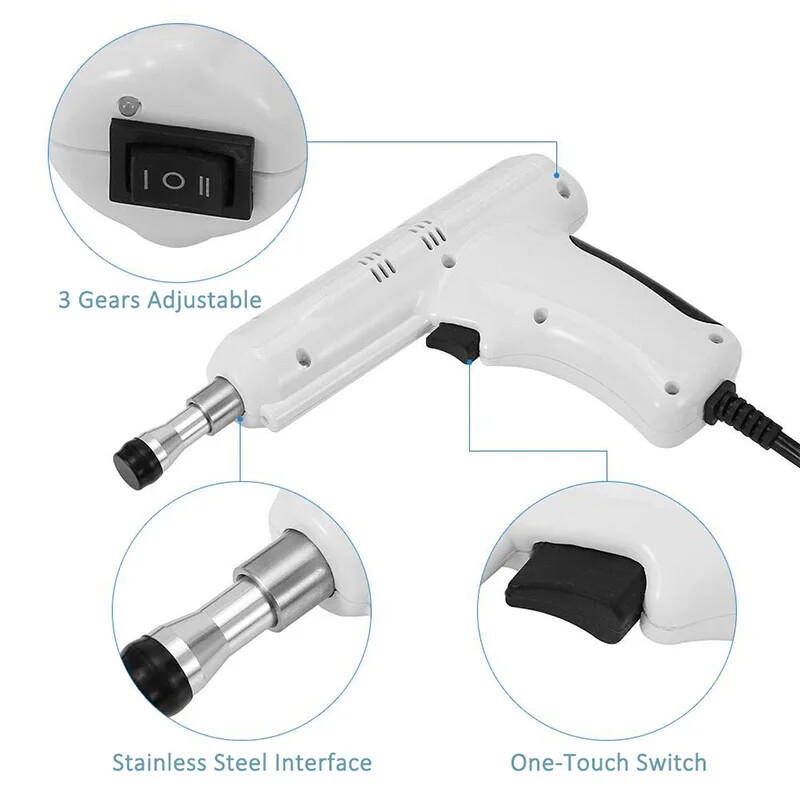 Spine Electric Massage Gun Back Pulse Cervical Correction Tool Bit Manual Back .