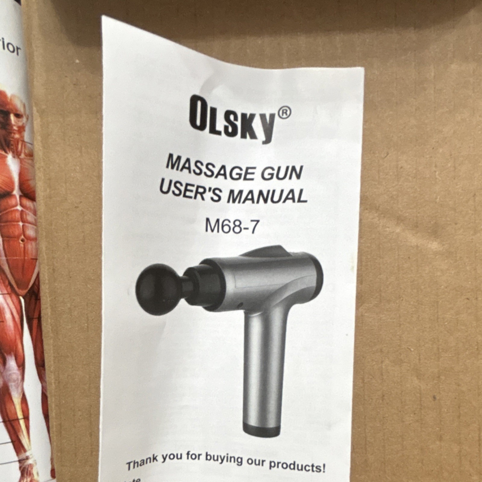 Olsky M68-7 Massage Gun 8 Heads Percussion Handheld Cordless USB Charging