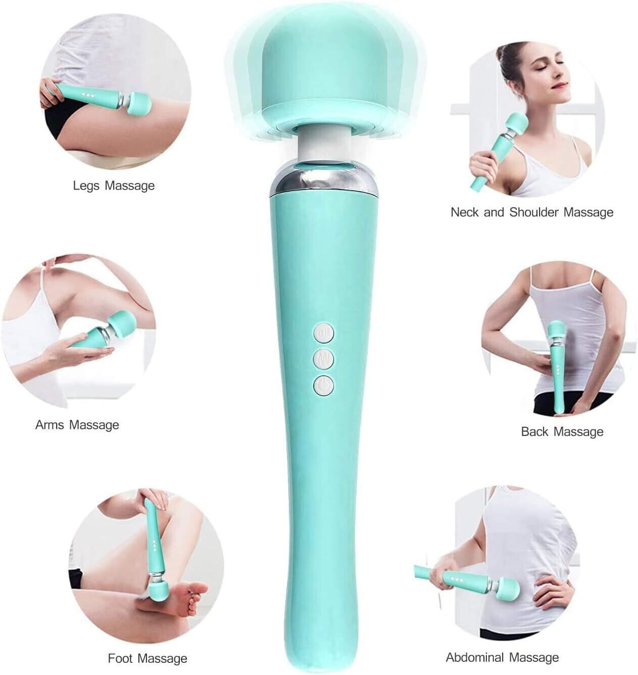 USB Rechargeable Love Magic Massager Wand Full Boday Massager For Hitachi Love