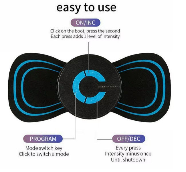 Portable EMS Mini Electric Neck Back Massager Cervical Massage Patch 100 PACK!!!