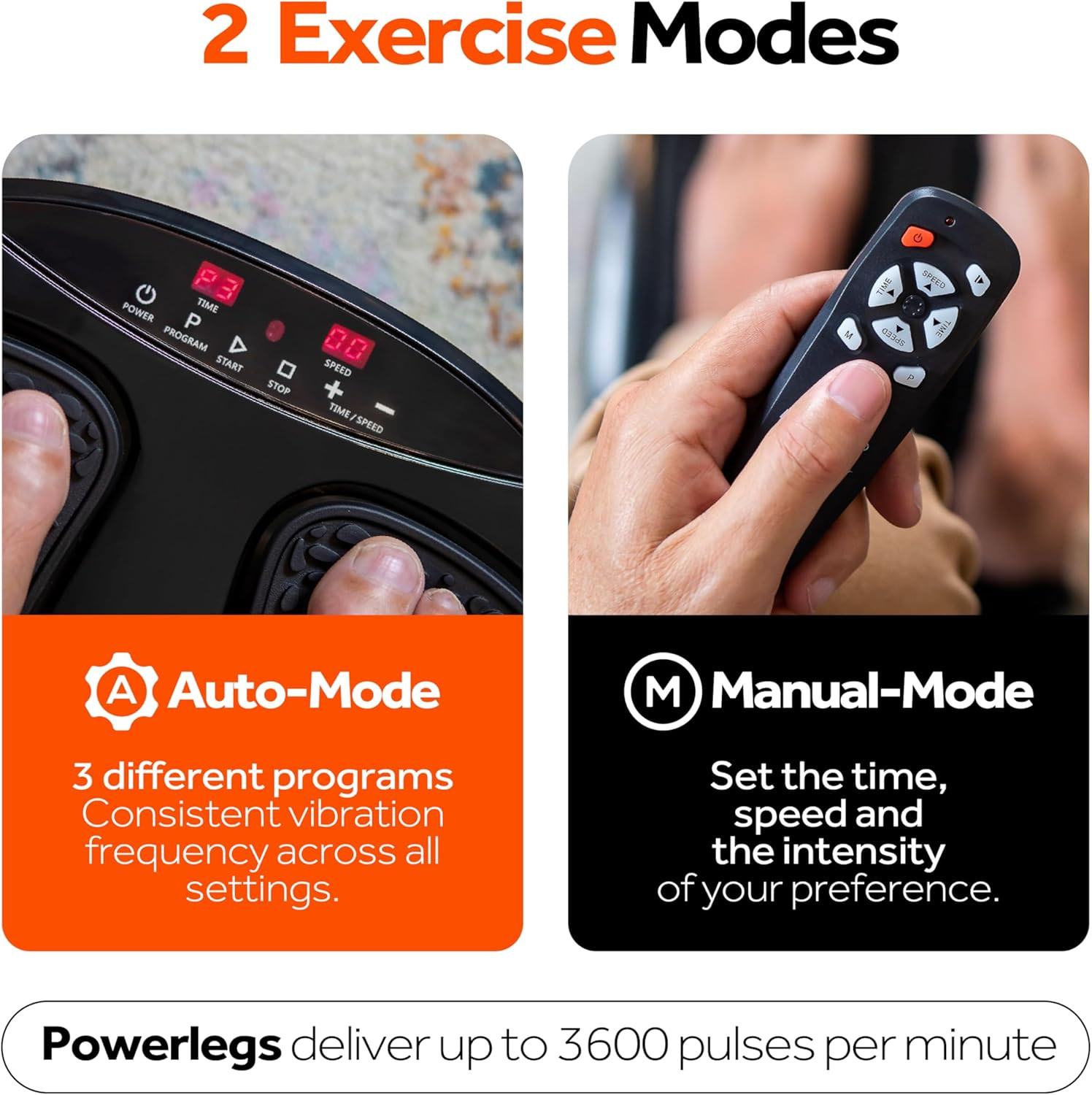 Power Legs Electric Foot Massager Machine with Remote Control, Adjustable Speed,