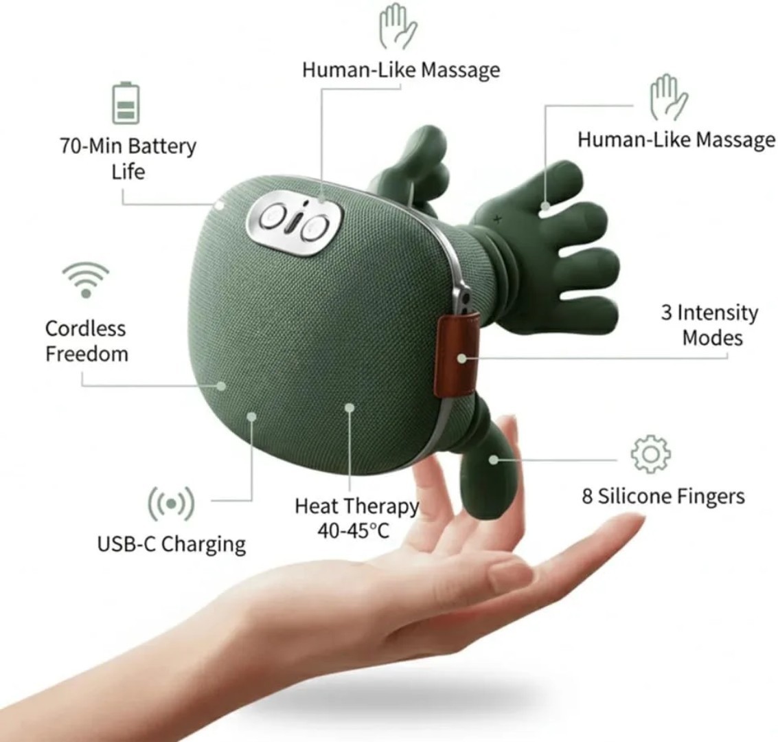 Electric Neck & Shoulder Massager with Heat Shiatsu 4D Kneading Pain Relief