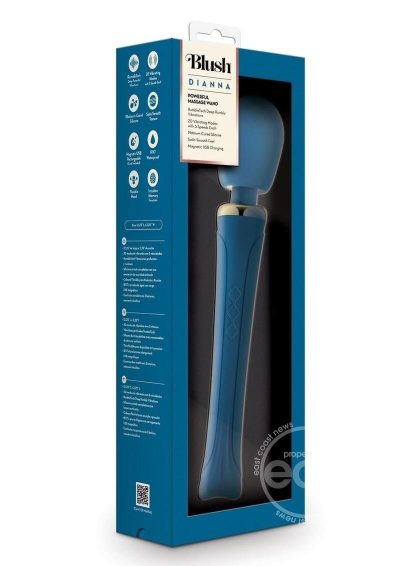 Blush Collection Dianna Rechargeable Silicone Massager – Teal