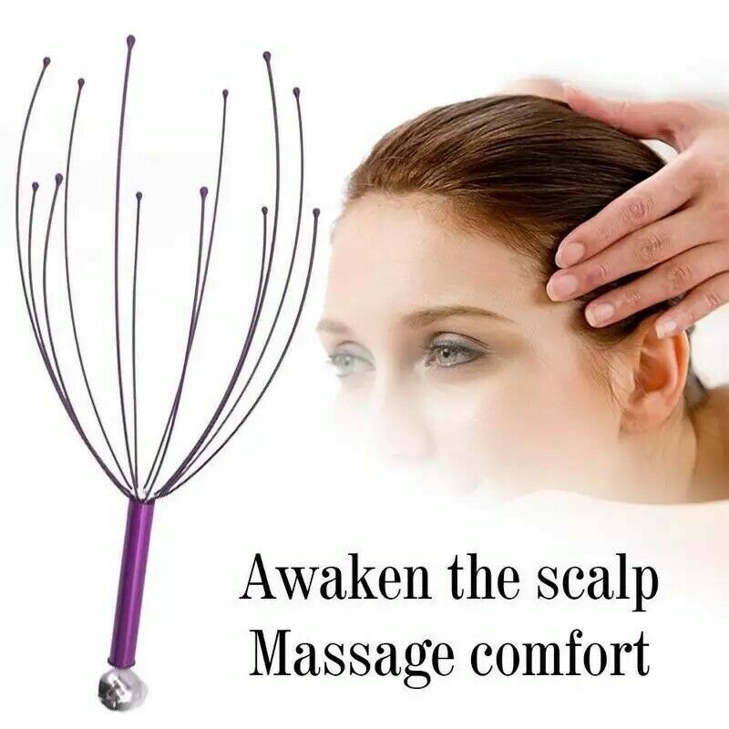 Head Massager Scratcher Neck Massage Scalp Relax Calm Stress Relief Octopus