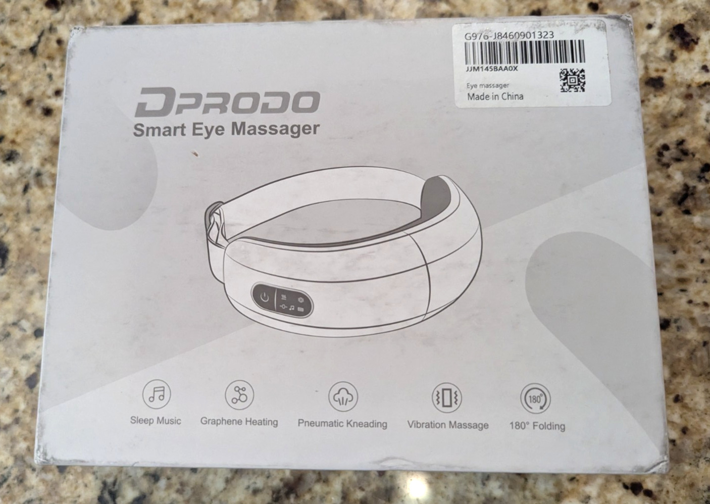 Smart Eye Massager Music Vibration Heating White