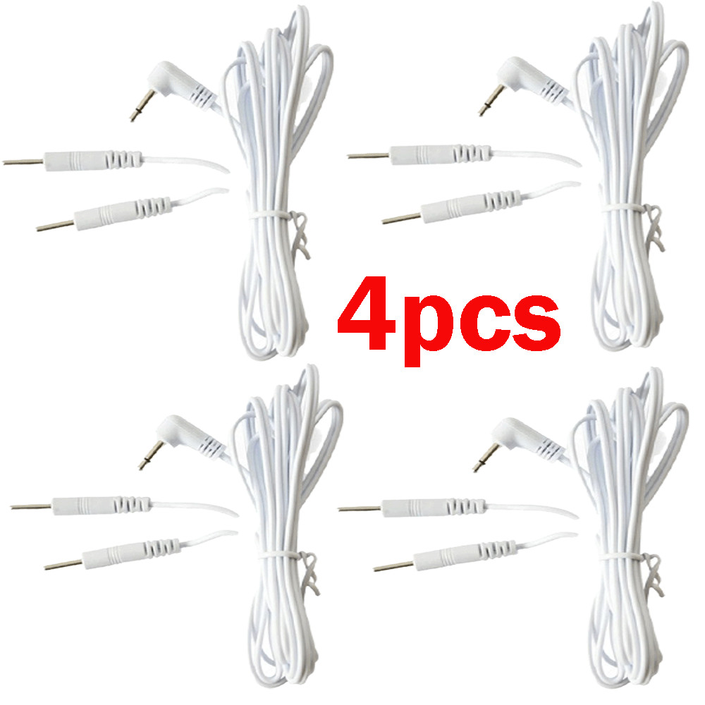 US TENS Lead Wires – Two 2.5mm Pin Connectors – Quantity: 4 new