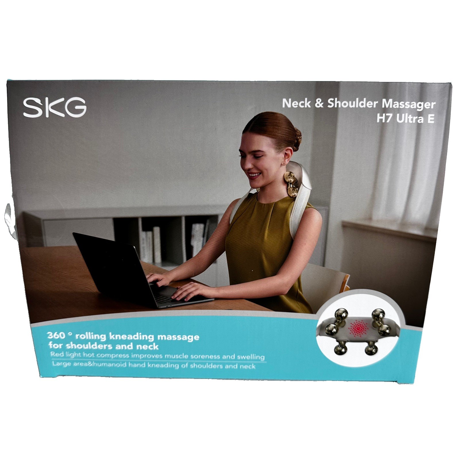 SKG H7 Ultra E Cordless Neck Massager – for Pain Relief Deep Tissue