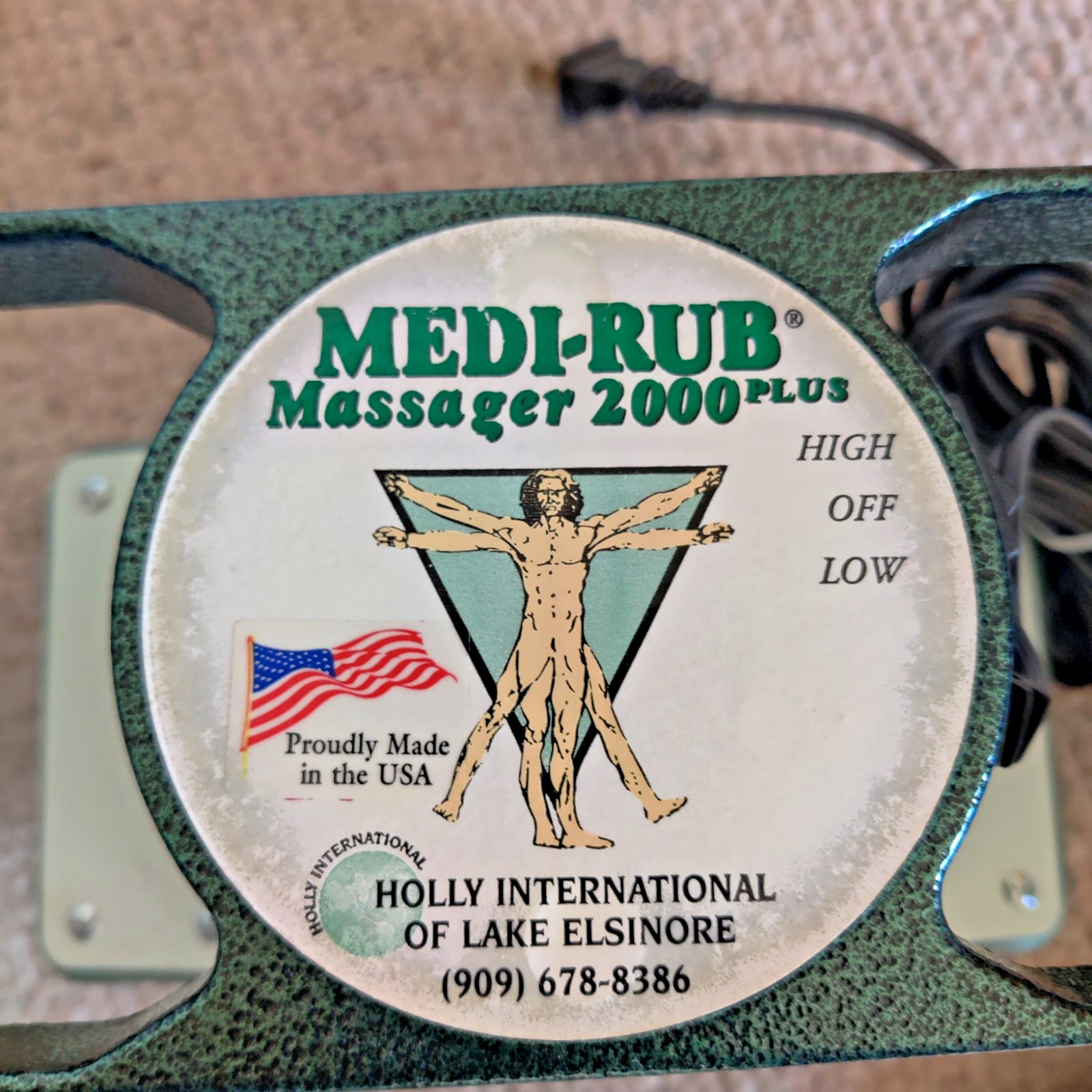 Medi-Rub Massager 2000 Plus Professional Vibration Massager Tested Free Shipping