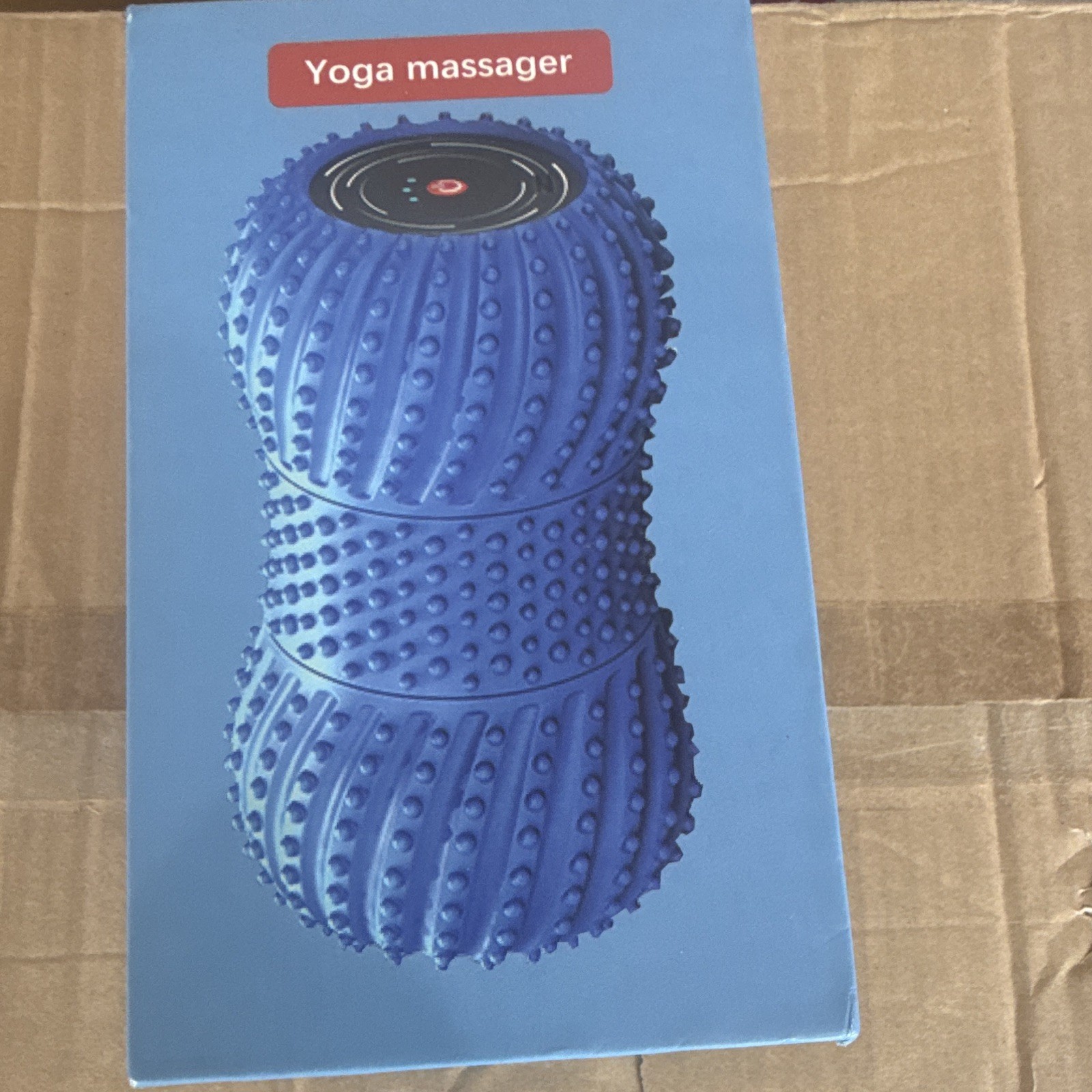 Massage Roller Yoga Massager Bluetooth Vibrating, Rechargeable Cordless, Blue