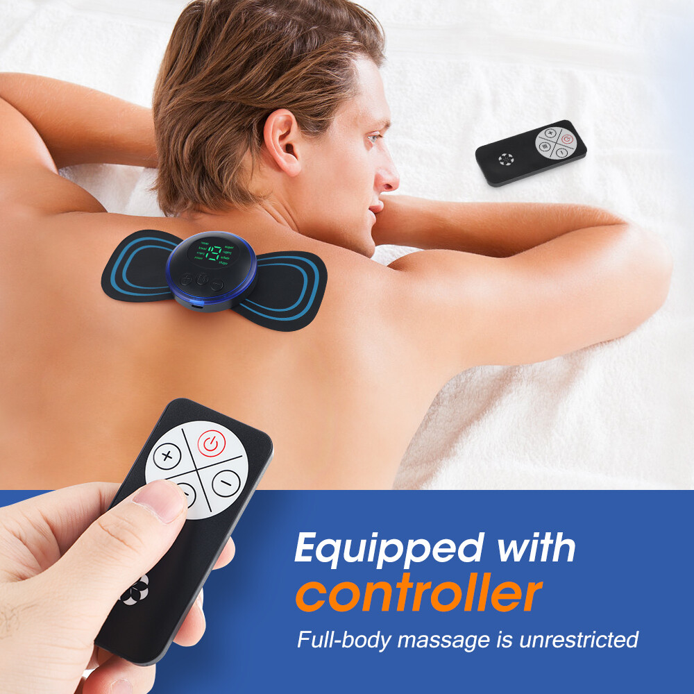Pulse Tens Unit EMS Massager Neck Back Full Body Pain Relief with Remote Control