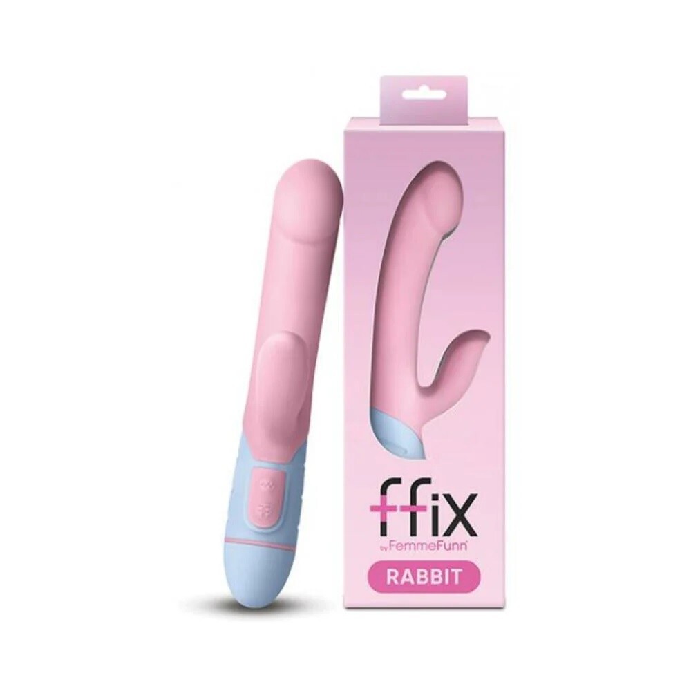 FemmeFunn FFIX Rabbit Dual-Stimulation with Vibration Modes Light Pink