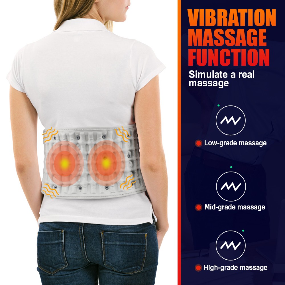 Inflatable Decompression Back Belt with Red Light Heating and Vibration Massager