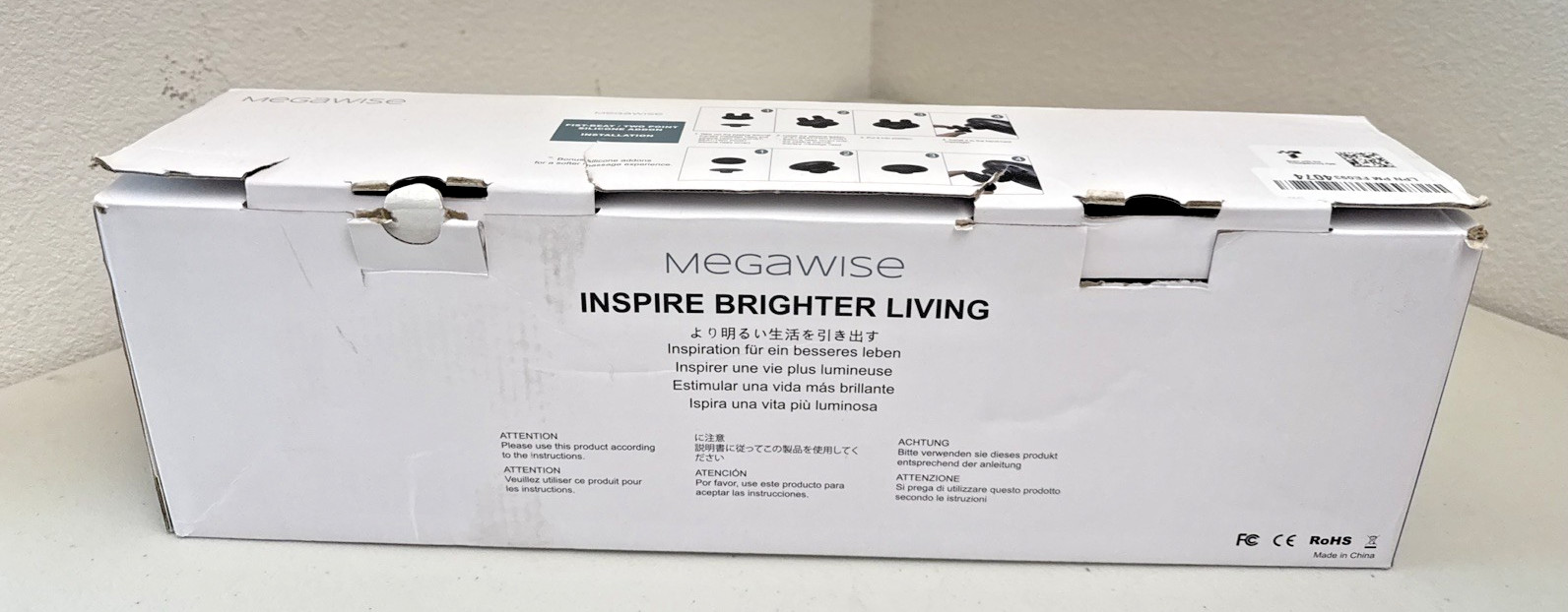 MEGAWISE Cordless Handheld Back Massager w/3200mAh Battery 5 Speed – White *NEW*