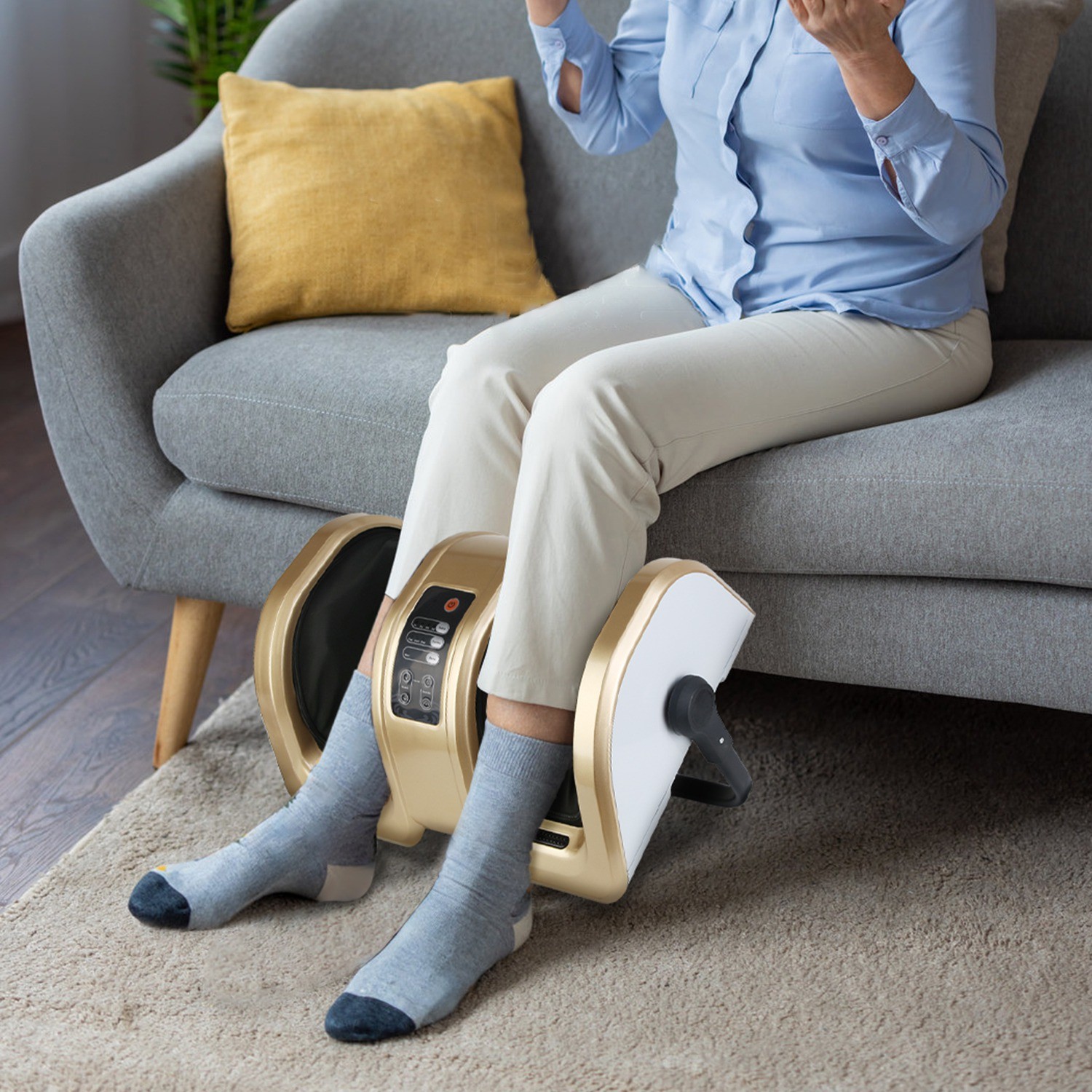 Shiatsu Electric Kneading Foot Massager Machine Adjustable Speeds Remote Control