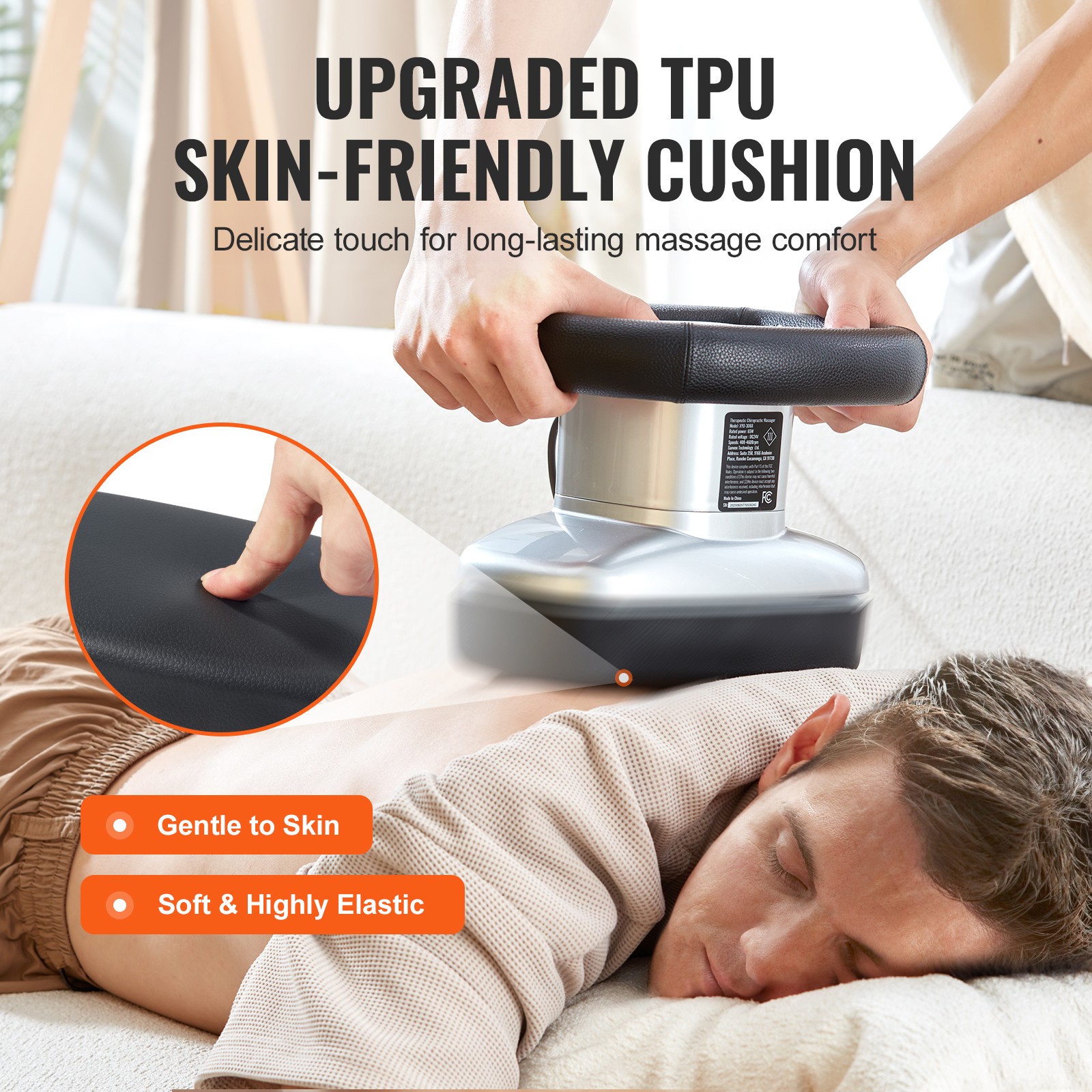 Uimoso Chiropractic Massager 400-4600rpm for Back, Shoulder, and Muscle Relief