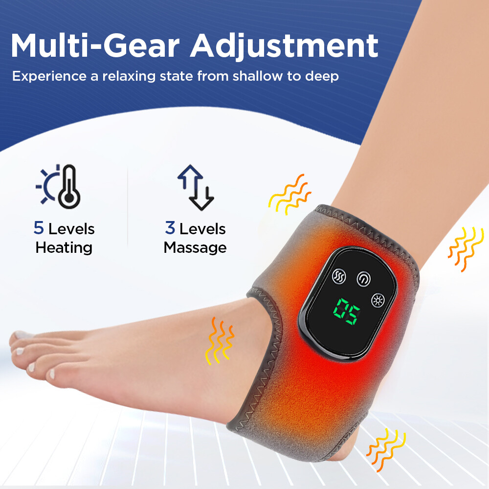 Electric USB Heating Warm Ankle Pad Heated Massager Pain Relief Heat Brace Wrap