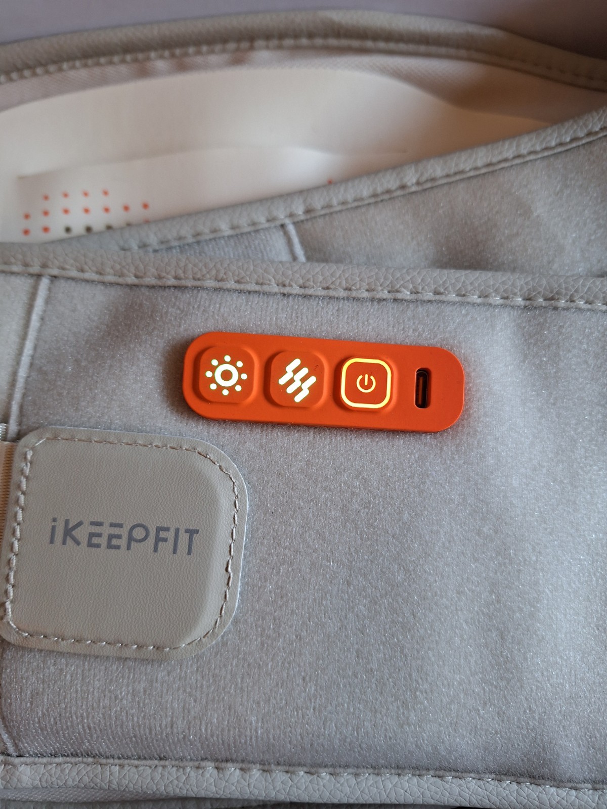 iKEEPFIT Cordless Waist Massager Belt Heat & Vibration – Portable Heating pad