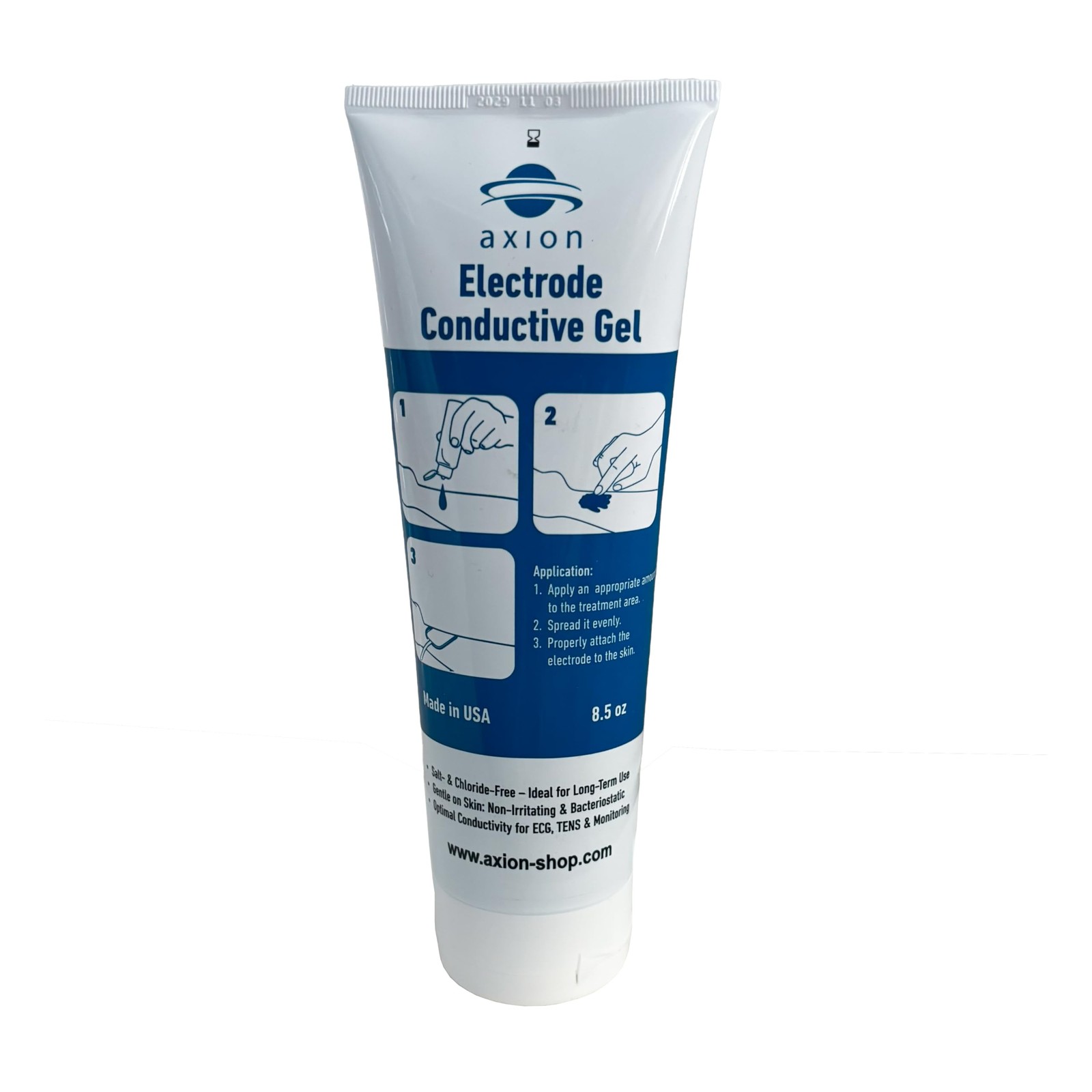 axion Conductive Electrode Gel for TENS Unit Pads 8.5oz | Hypoallergenic, Odorle