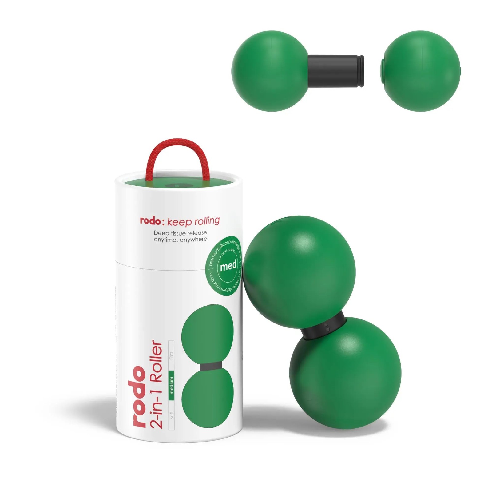 2-in-1 Medium Peanut & Lacrosse Ball Roller | Deep Tissue Massage Tool for Fa…