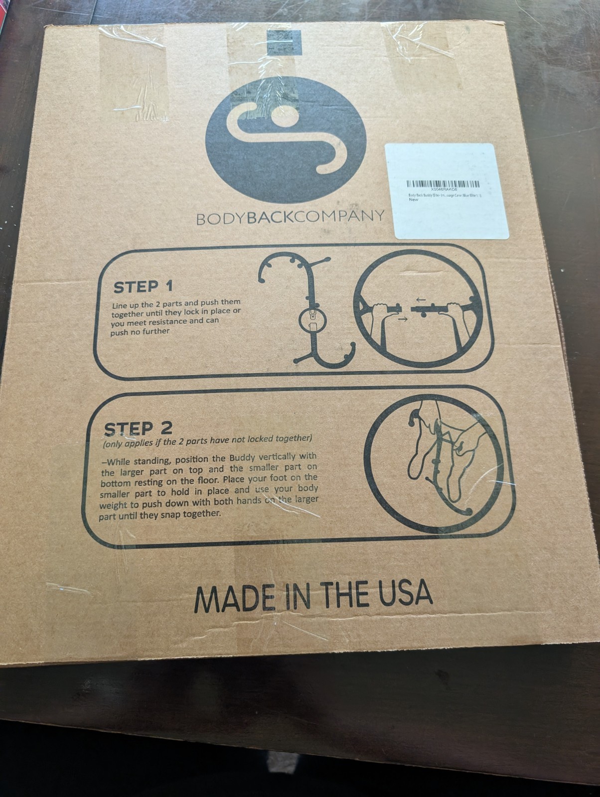 Body Back Company Buddy Self Massage Tool with Usage Poster – Blue
