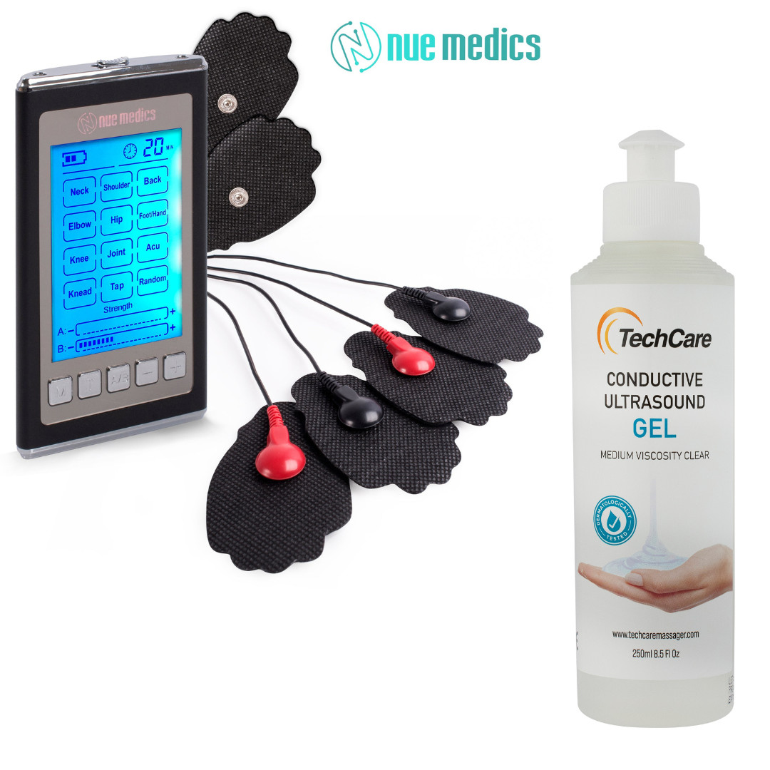 Tens Unit Muscle Stimulator Full Body Electrotherapy Device With Conductive Gel