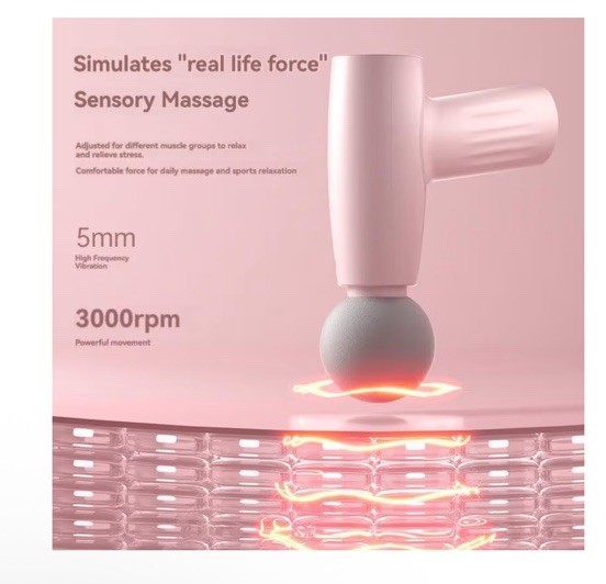 Mini Massage Fascia Gun Muscle Relax Pain Vibrating Relief Blue FAST SHIPPING