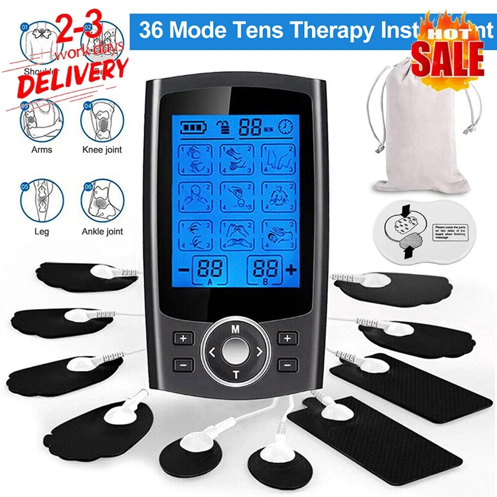 36 Modes Tens Unit Muscle Therapy Pain Relief Stimulator Machine Pulse Massager