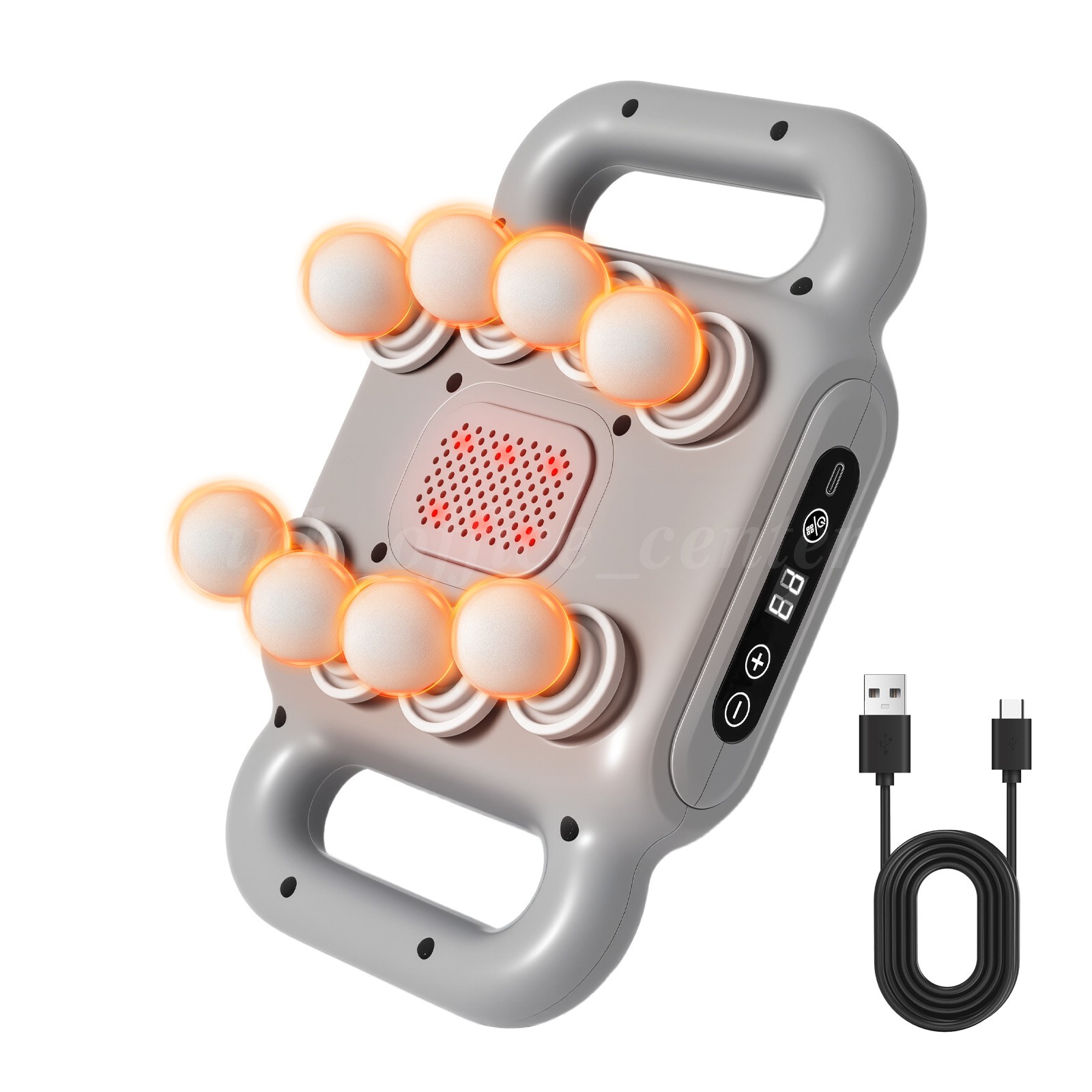 8 Head LCD Fascia Gun 6 Modes 9 Speeds Deep Tissue Massager For Muscle Relief