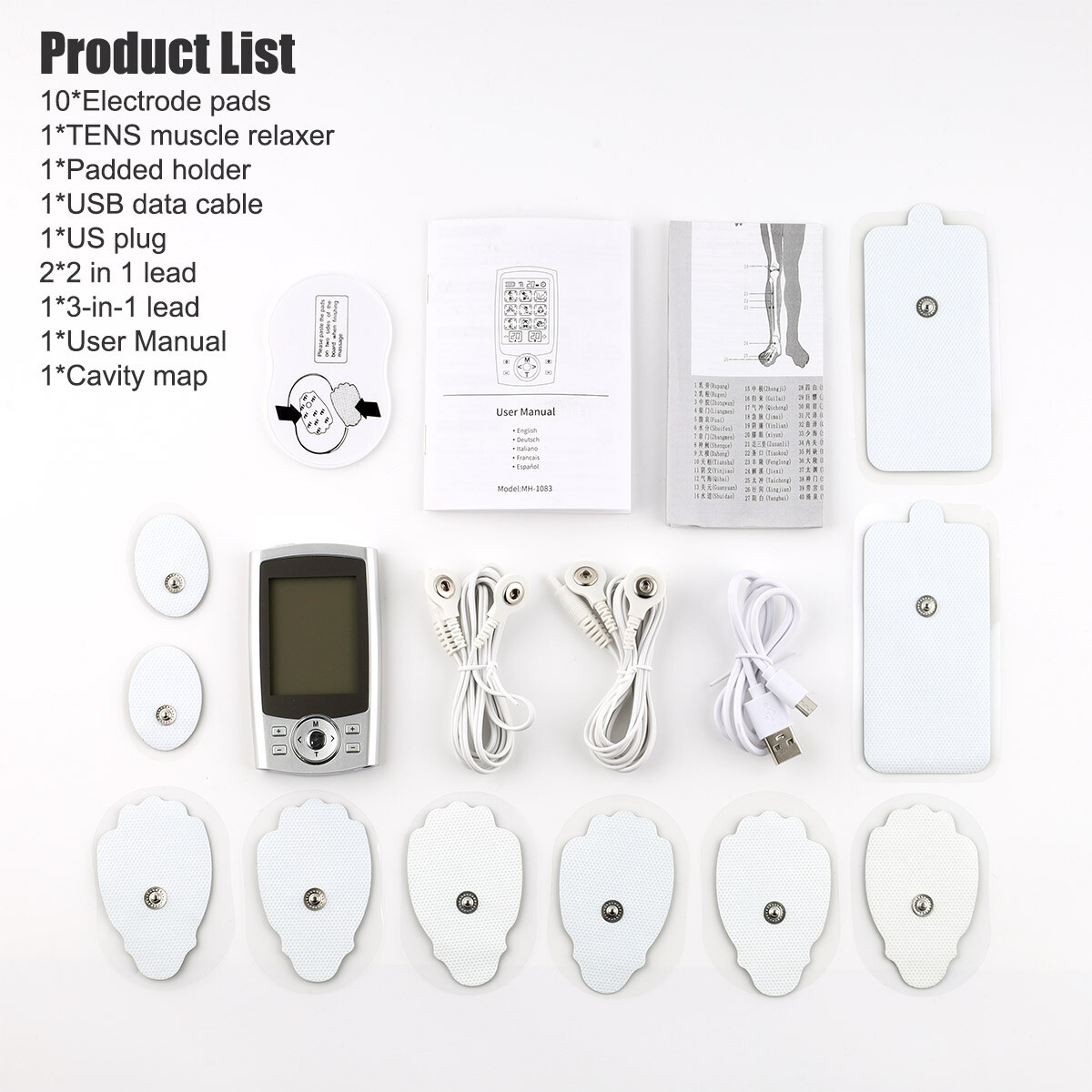 36 Modes Muscle Massager Electrotherapy Pain Relief Physiotherapy Device US A+