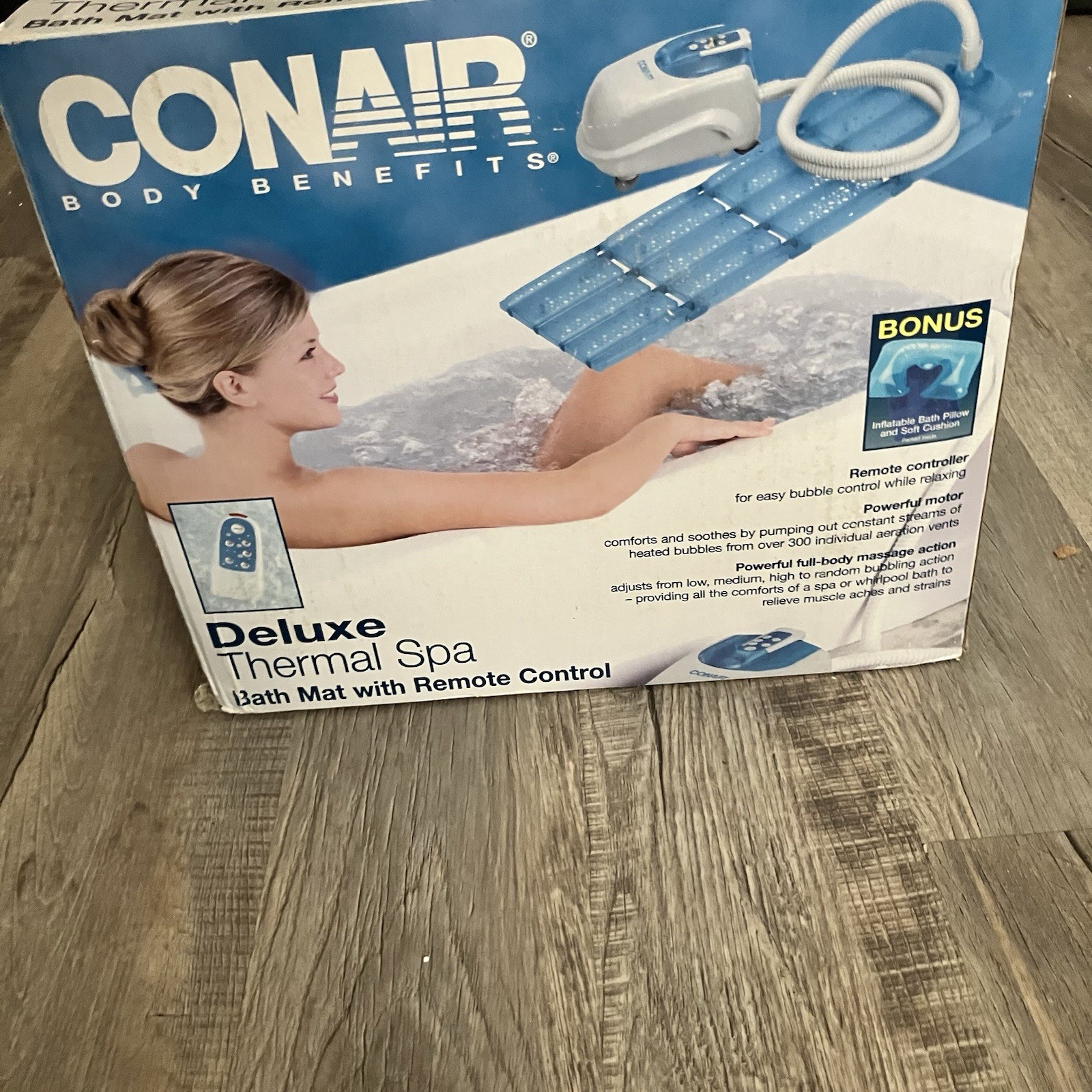 Conair Body Benefits Deluxe Thermal Spa Remote Bubbling Bath Mat Model MBTS4SAM