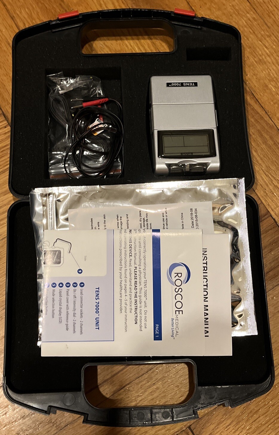 TENS 7000 Edition Digital TENS Unit with Accessories Unused New Open Travel Box