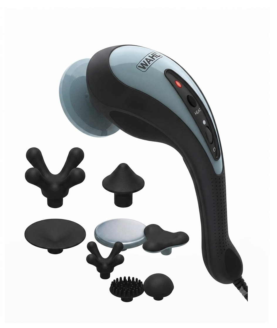 Wahl 4212 Deep Tissue Percussion Massager w/ Heat 7 Attachments Only+ Bag New P4
