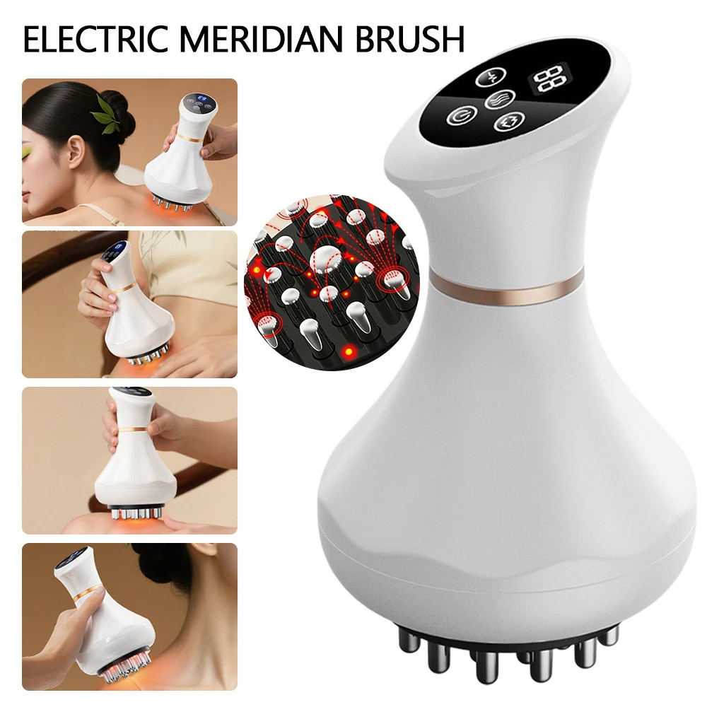 Electric Meridian Brush Vibration Guasha Body Massager Body Scraping Massage Com