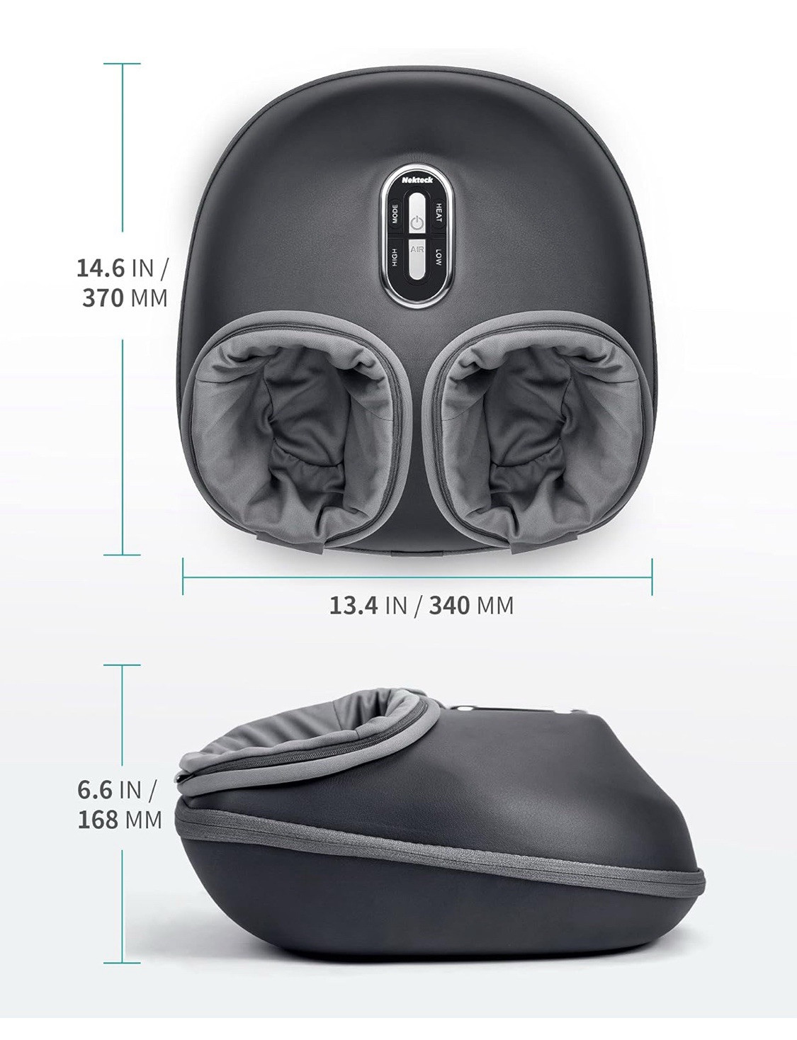 Nekteck Shiatsu Foot Massager Machine – Black (NK-FM-0301-GY-SP)