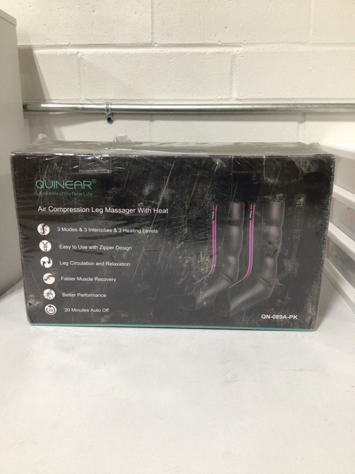 Quinear Heat Air Compression Leg Massager for Foot and Calf