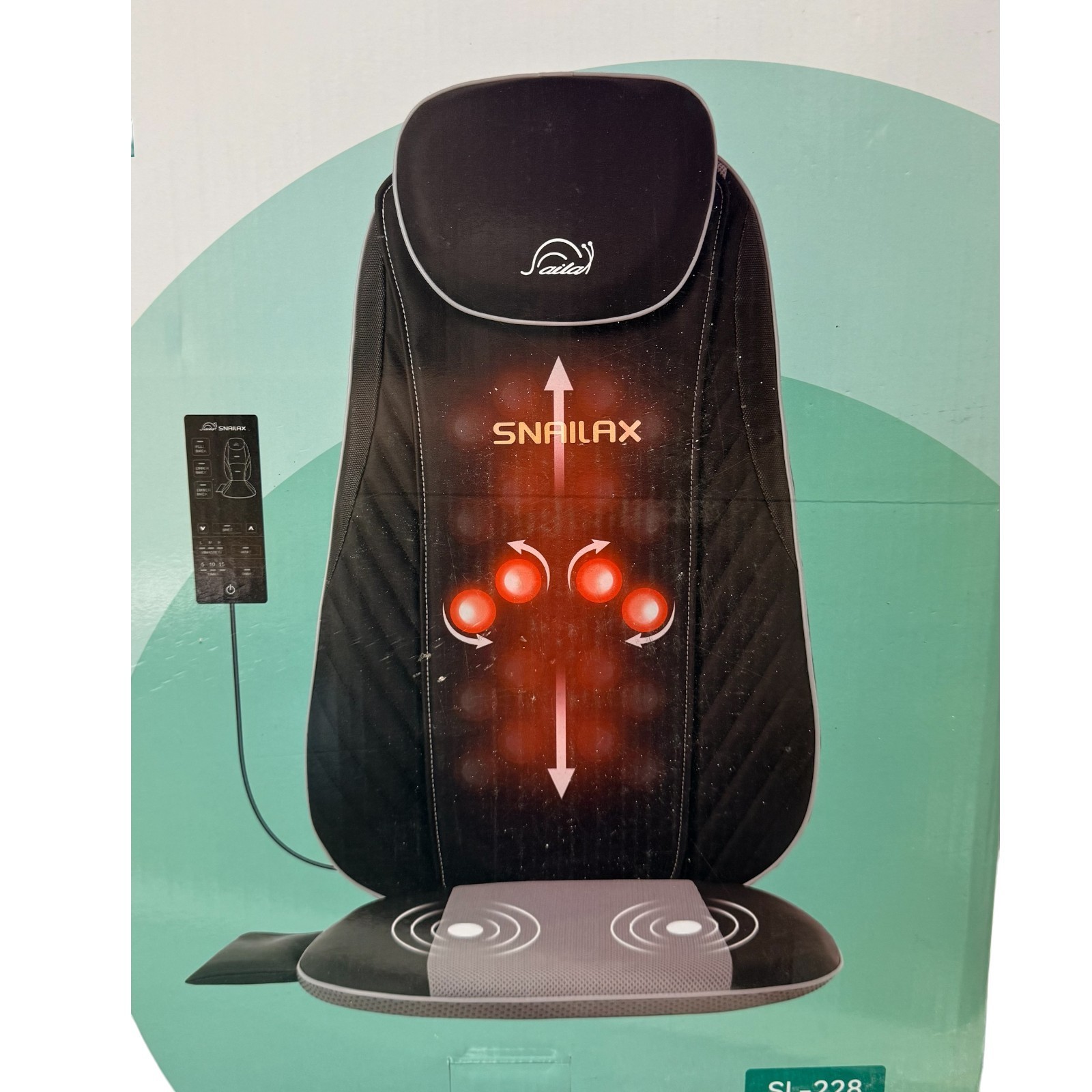 Snailax Shiatsu Massage Cushion with Heat SL 228 New in Box