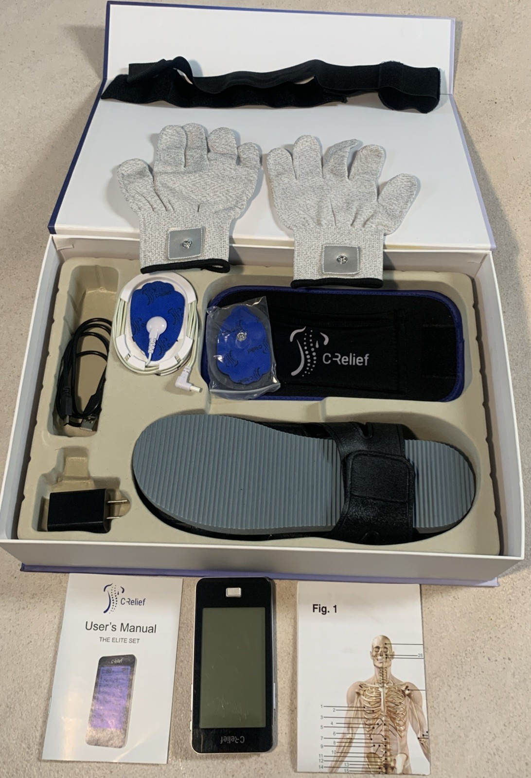 THE ELITE SET CR-1360 Muscle Stimulator Pulse Massager Electrotherapy Device
