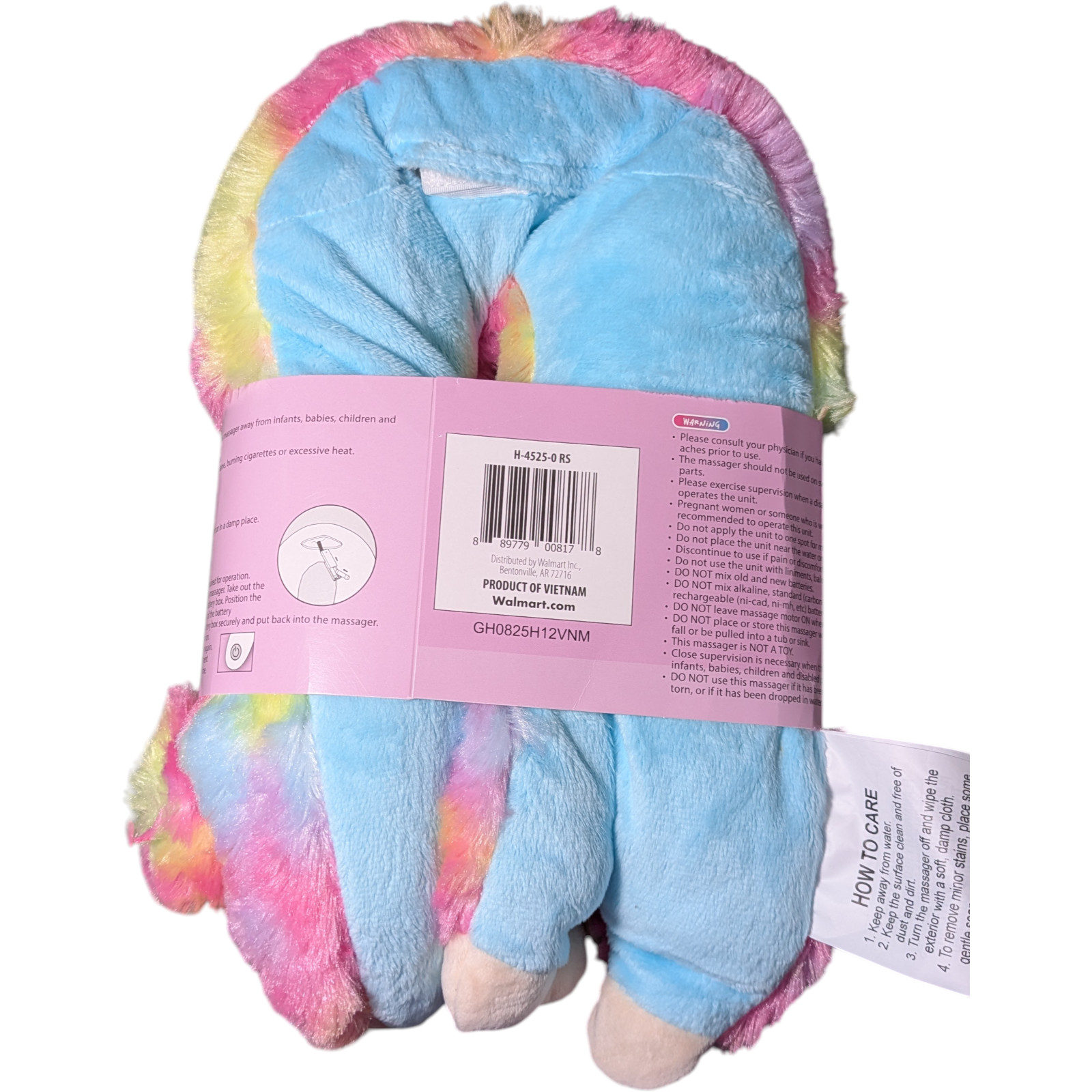 Health Touch Neck Massager Gift, U-Shaped Lightweight – Rainbow Sloth Brand New